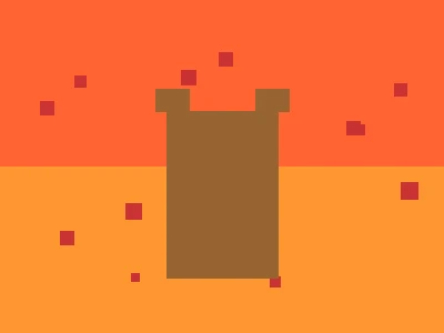 像素艺术作品：日落城堡，jdb电子 社区创作